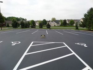 Industrial Parking Lot Sealcoating and Striping