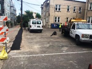 Parking Lot Before Sealcoating Sealer Applied