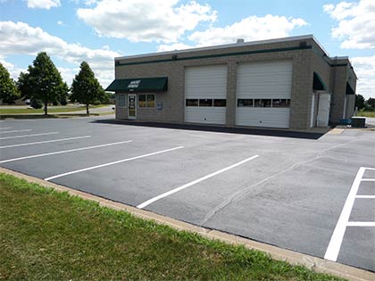 Commercial Sealcoating of a Business Parking Lot MN