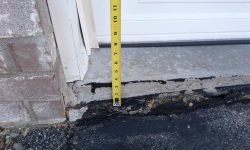 Asphalt Apron is over 3" below Garage Slab