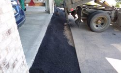 Spread Out Hot Asphalt